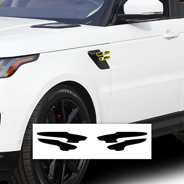 Vinyl Chrome Delete Side Window Front Rear Bumper Wheel Rim Trim Blackout Decal Stickers Overlay Film Fits Range Rover Sport 2018 - 2022 - Bogar Tech Designs