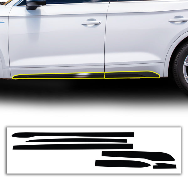 Vinyl Chrome Delete Grille Side Window Rear Blackout Decal Stickers Overlay Film Fits Audi Q5