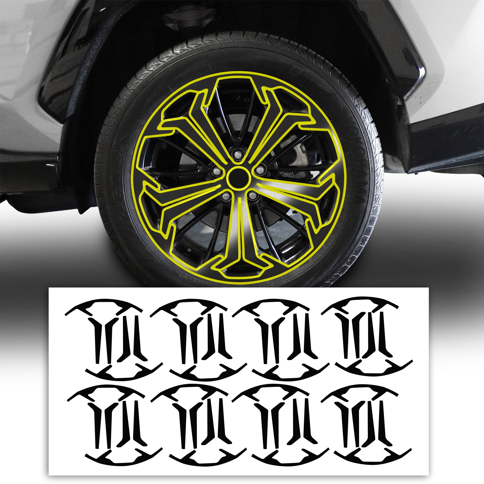 Vinyl Chrome Delete Grille Side Window Rear Wheel Blackout Decal Stickers Overlay Film Fits Toyota Rav4 2019 - 2025 - Bogar Tech Designs