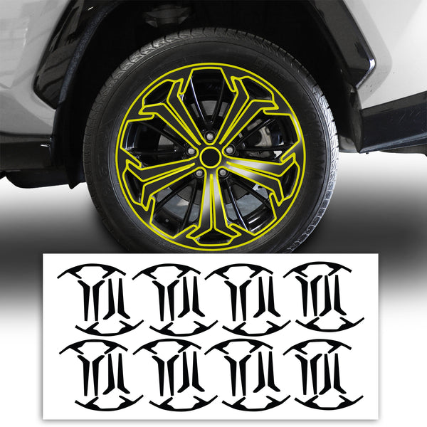 Vinyl Chrome Delete Grille Side Window Rear Wheel Blackout Decal Stickers Overlay Film Fits Toyota Rav4 2019 - 2025 - Bogar Tech Designs