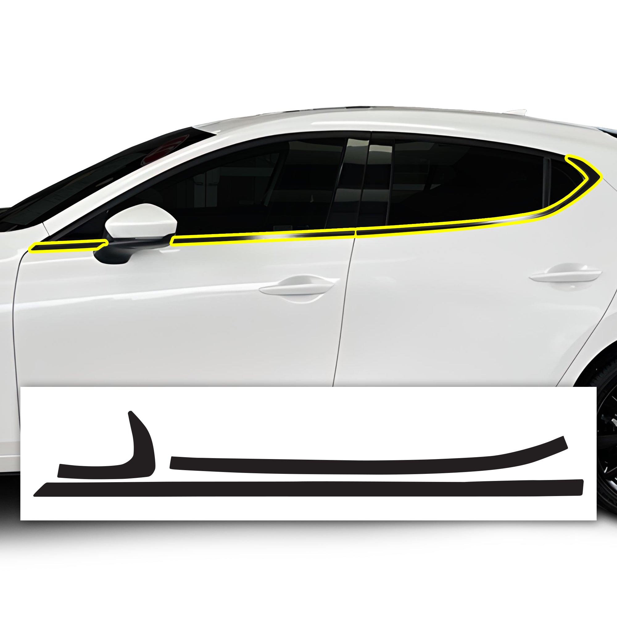 Vinyl Chrome Delete Grille Window Wheel Blackout Decal Stickers Overlay Film Fits Mazda 3 2019 - 2025 - Bogar Tech Designs