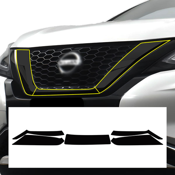 Vinyl Chrome Delete Grille Side Window Rear Blackout Decal Stickers Overlay Film Fits Nissan Murano - Bogar Tech Designs