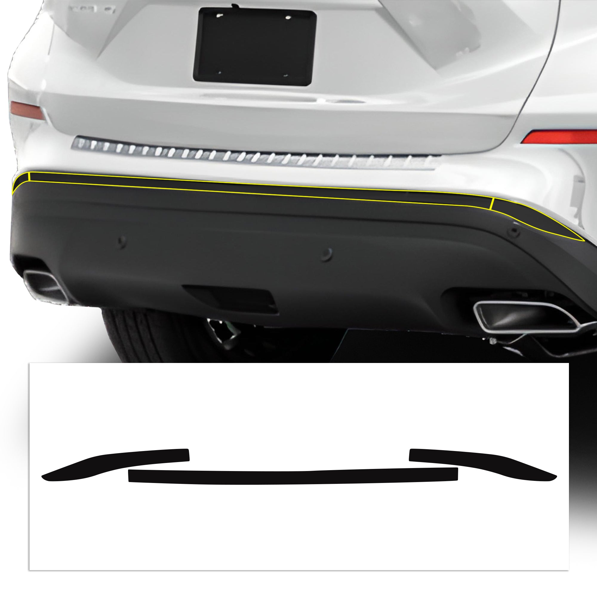 Vinyl Chrome Delete Grille Side Window Rear Blackout Decal Stickers Overlay Film Fits Nissan Murano - Bogar Tech Designs