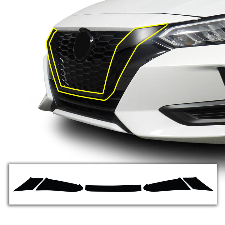 Vinyl Chrome Delete Grille Side Window Wheel Blackout Decal Stickers Overlay Film Fits Nissan Sentra 2020 - 2025 - Bogar Tech Designs