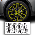 Vinyl Chrome Delete Grille Rear Bumper Wheel Blackout Decal Stickers Overlay Film Fits Polestar 2 2020-2025