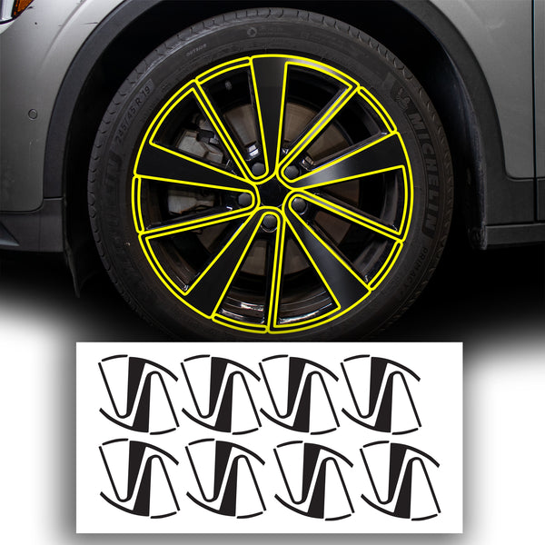 Vinyl Chrome Delete Grille Rear Bumper Wheel Blackout Decal Stickers Overlay Film Fits Polestar 2 2020-2025