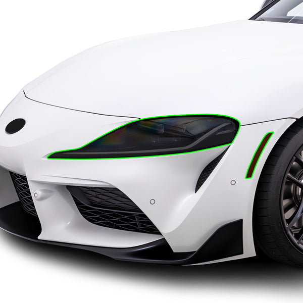 Full Headlight Taillight Precut Smoked PPF Tint Kit Film Overlay Fits Toyota Supra 2020 - 2025 - Bogar Tech Designs