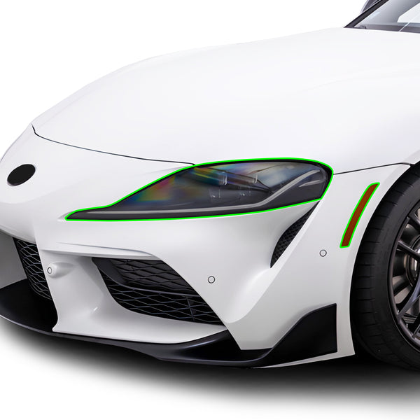Full Headlight Taillight Precut Smoked PPF Tint Kit Film Overlay Fits Toyota Supra 2020 - 2025 - Bogar Tech Designs