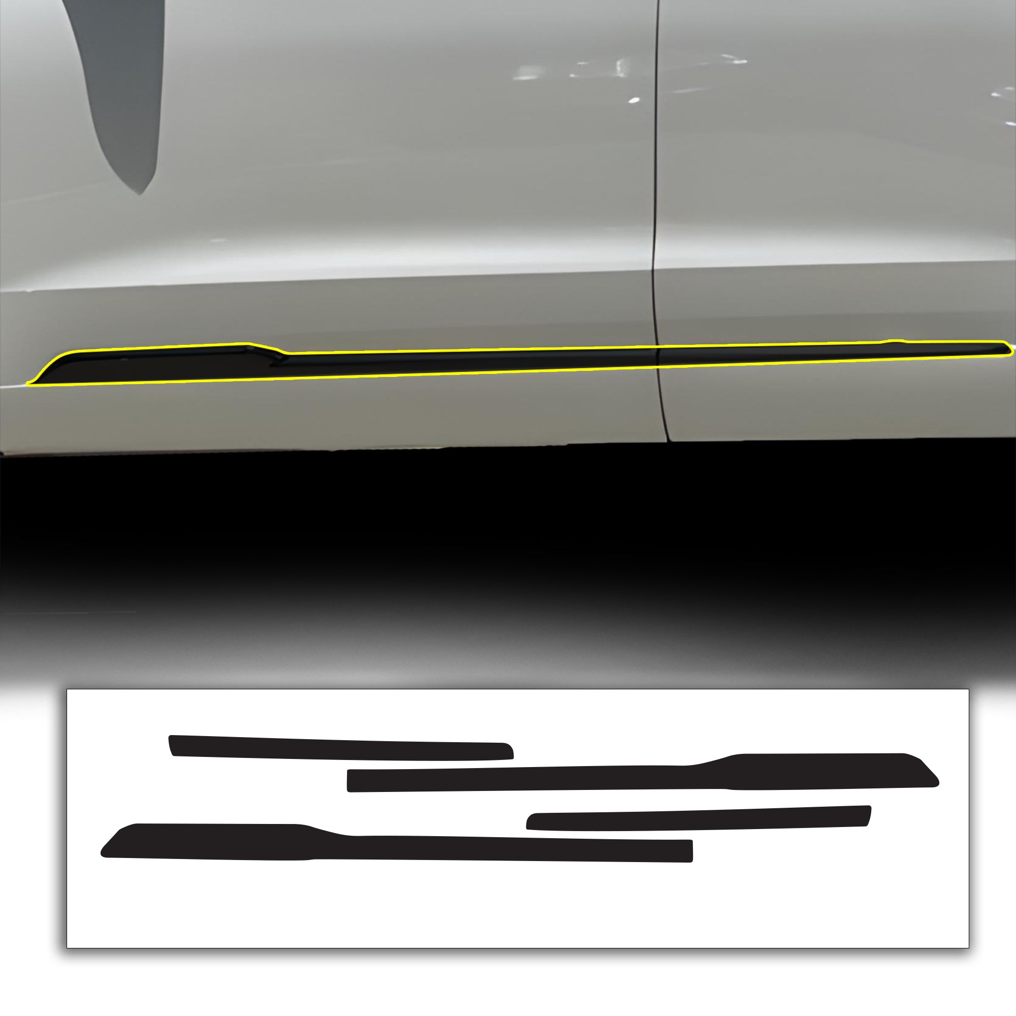 Vinyl Chrome Delete Grille Side Window Rear Blackout Decal Stickers Overlay Film Fits Cadillac XT6 2020 - 2025 - Bogar Tech Designs