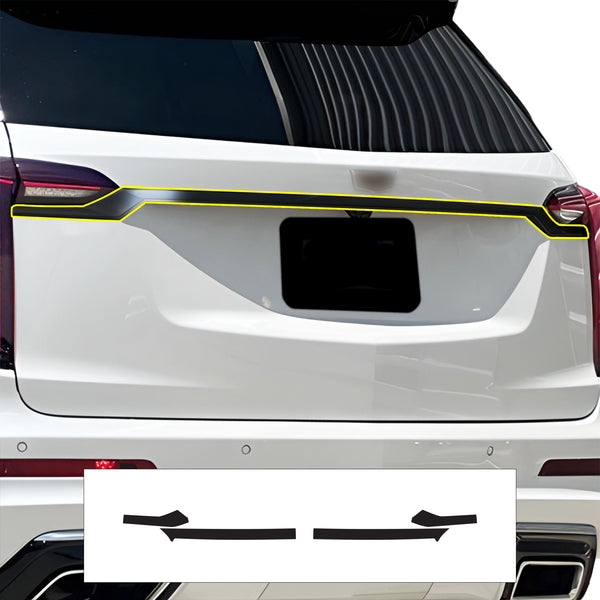 Vinyl Chrome Delete Grille Side Window Rear Blackout Decal Stickers Overlay Film Fits Cadillac XT6 2020 - 2025 - Bogar Tech Designs
