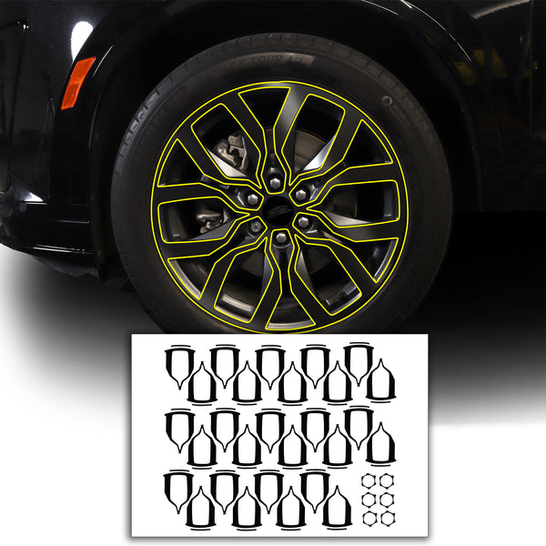 Vinyl Chrome Delete Grille Side Window Rear Blackout Decal Stickers Overlay Film Fits Cadillac XT6 2020 - 2025 - Bogar Tech Designs