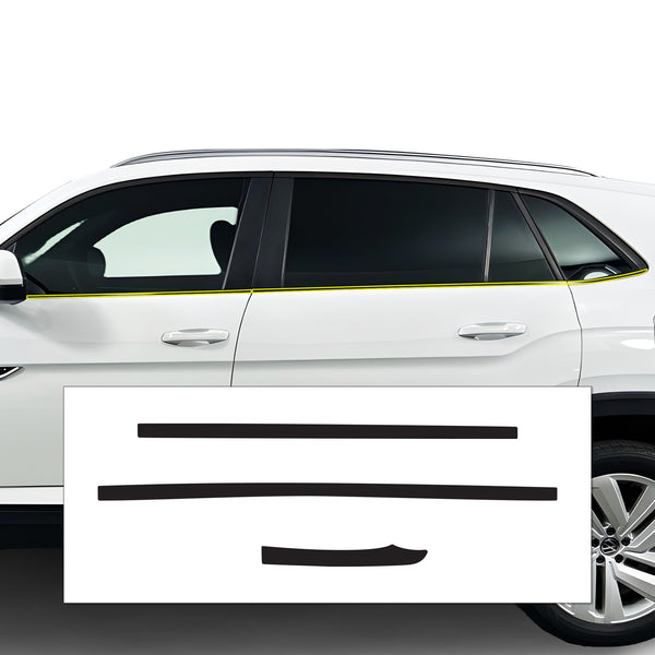 Fits Volkswagen Atlas Cross Sport Vinyl Chrome Delete Grille Side Window Rear Blackout Dechrome Decal Stickers Overlay Film 2020 - 2025 - Bogar Tech Designs