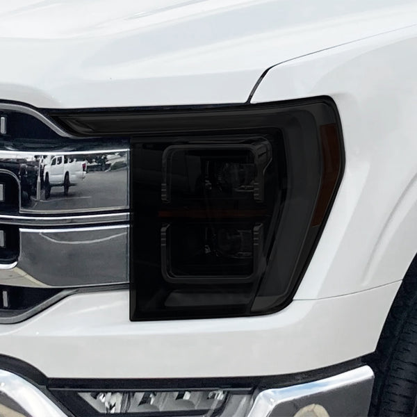 Full Headlight Taillight Precut Smoked PPF Tint Kit Film Overlay Fits FORD F - 150 F150 2021 - 2023 - Bogar Tech Designs