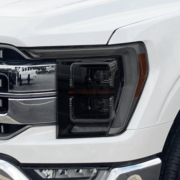 Full Headlight Taillight Precut Smoked PPF Tint Kit Film Overlay Fits FORD F - 150 F150 2021 - 2023 - Bogar Tech Designs