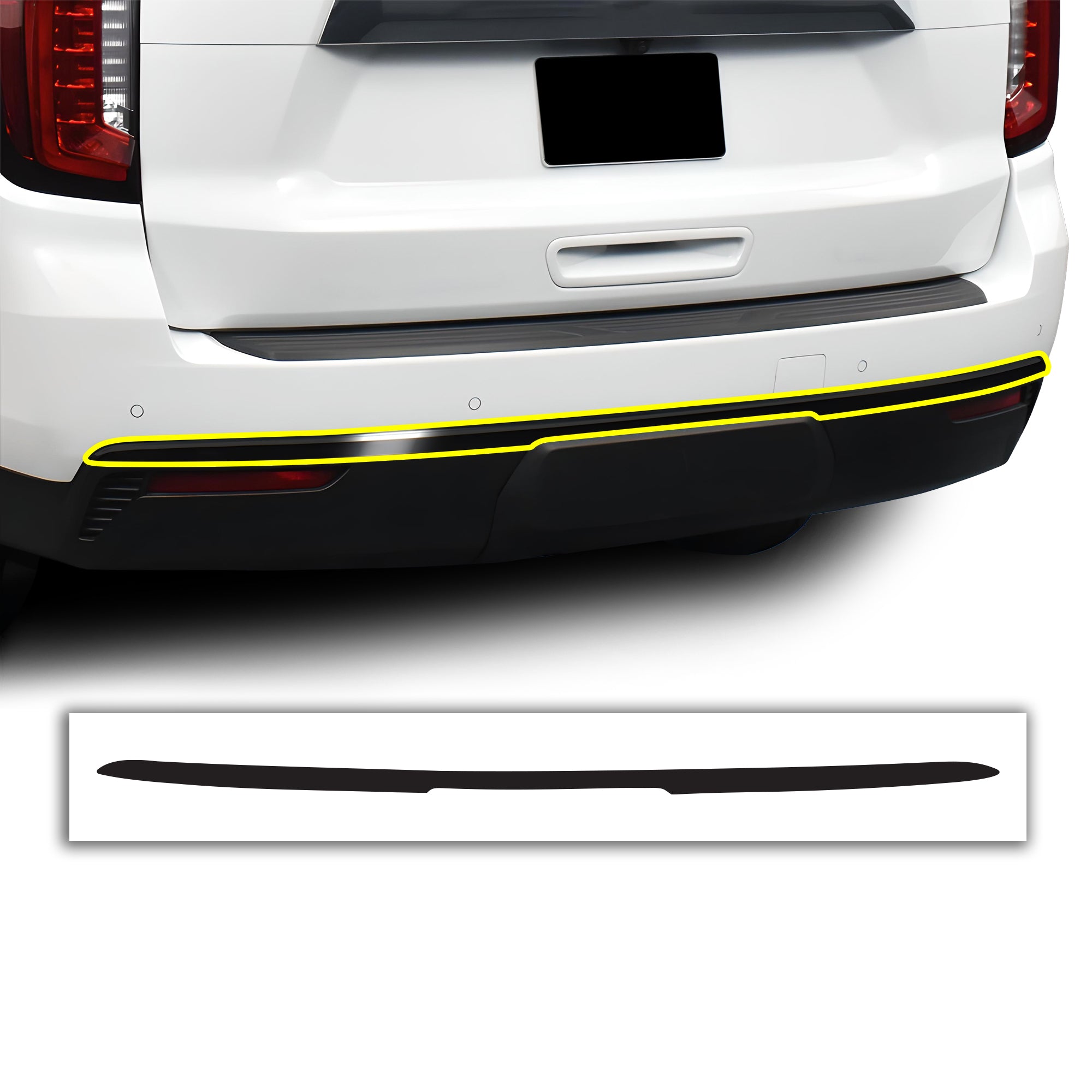 Vinyl Chrome Delete Grille Side Window Rear Blackout Decal Stickers Overlay Film Fits GMC Yukon 2021 - 2025 - Bogar Tech Designs