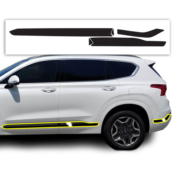 Vinyl Chrome Delete Wheel Rim Front Grille Trim Blackout Decal Stickers Overlay Film Fits Hyundai Santa Fe 2019 - 2023 - Bogar Tech Designs