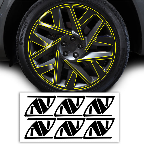 Vinyl Chrome Delete Wheel Rim Front Grille Trim Blackout Decal Stickers Overlay Film Fits Hyundai Santa Fe 2019 - 2023 - Bogar Tech Designs