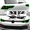 Full Headlight Taillight Precut Smoked PPF Tint Kit Overlay Film Fits Volkswagen Golf 2022 - 2025 - Bogar Tech Designs