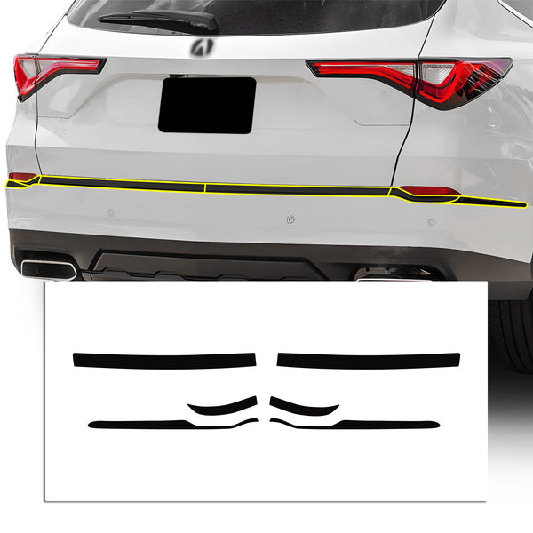 Vinyl Chrome Delete Grille Side Window Rear Blackout Decal Stickers Overlay Film Fits Acura MDX 2022-2025