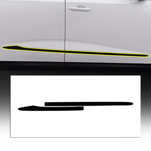 Vinyl Chrome Delete Grille Side Window Rear Blackout Decal Stickers Overlay Film Fits Acura MDX 2022-2025