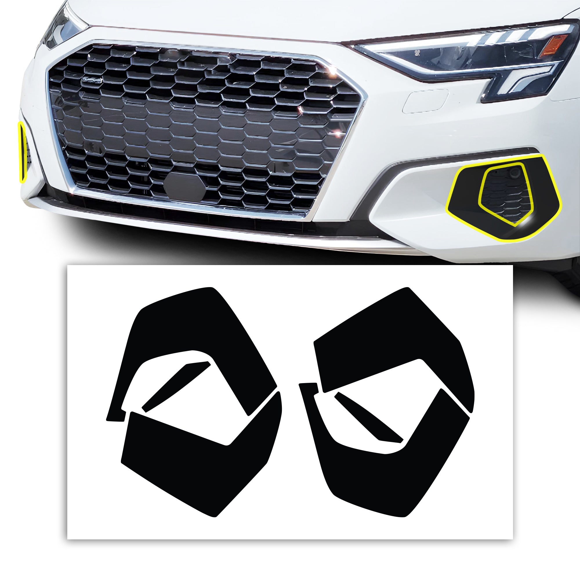 Vinyl Chrome Delete Grille Window Wheel Blackout Decal Stickers Overlay Film Fits Audi A3 2022 - 2025 - Bogar Tech Designs