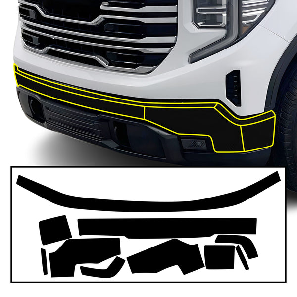 Vinyl Chrome Delete Blackout Decal Stickers Overlay Film Fits GMC Sierra 1500 2022 - 2025 - Bogar Tech Designs