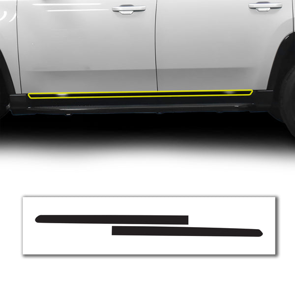 Vinyl Chrome Delete Grille Side Window Rear Blackout Decal Stickers Overlay Film Fits Jeep Wagoneer 2022-2025
