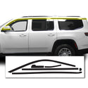 Vinyl Chrome Delete Grille Side Window Rear Blackout Decal Stickers Overlay Film Fits Jeep Wagoneer 2022-2025