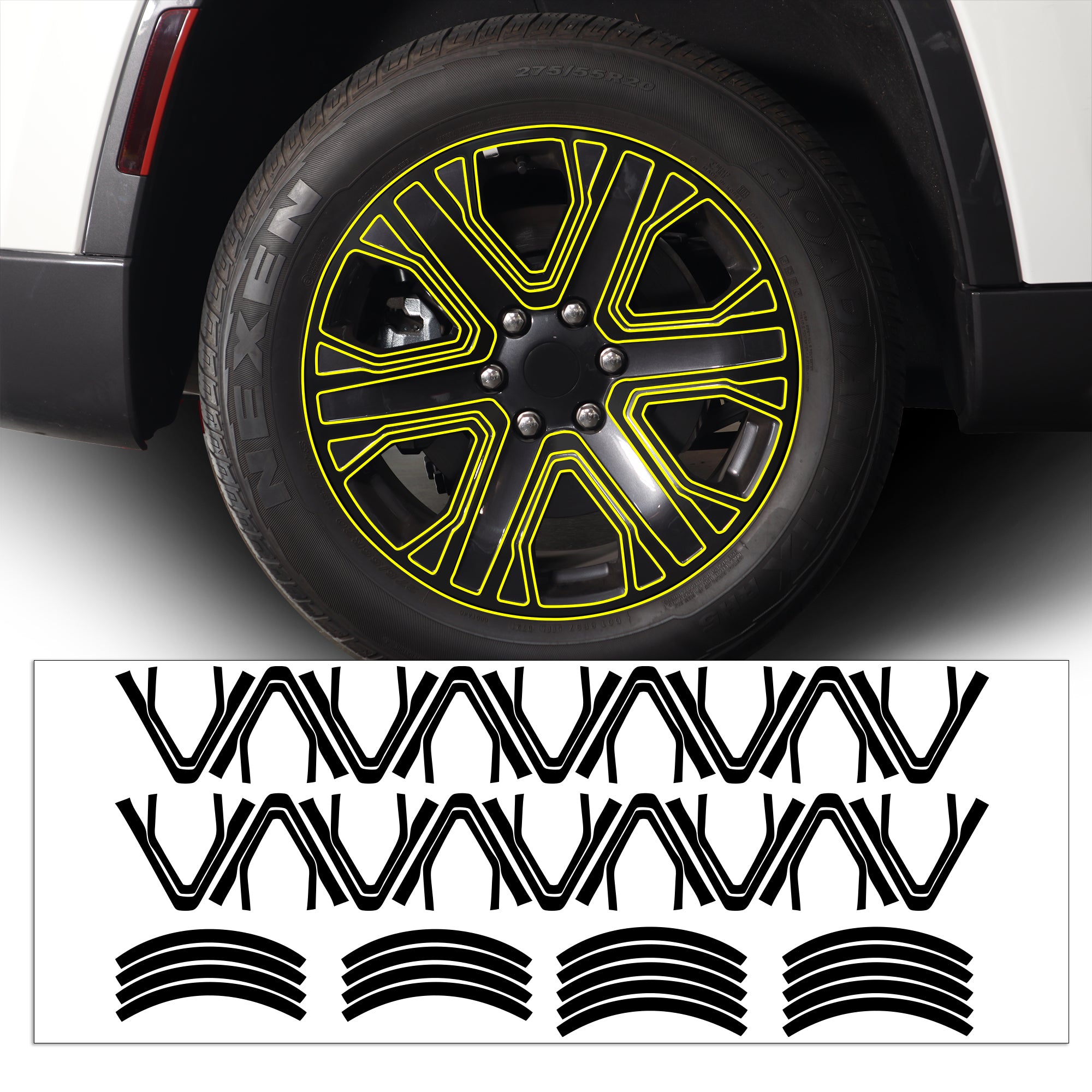 Vinyl Chrome Delete Grille Side Window Rear Blackout Decal Stickers Overlay Film Fits Jeep Wagoneer 2022 - 2025 - Bogar Tech Designs