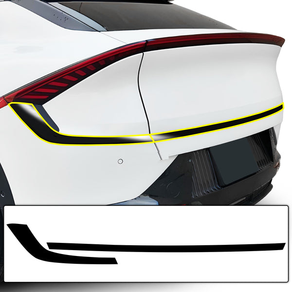 Vinyl Chrome Delete Wheel Sides Front Rear Bumper Trim Blackout Decal Stickers Overlay Film Fits Kia EV6 2022 - 2025 - Bogar Tech Designs