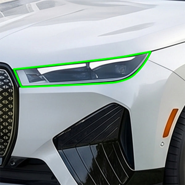 BMW iX 2022–2026 Dark Smoke Headlight & Taillight Tint Kit – Precut Vinyl Lens Overlays