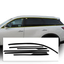Vinyl Chrome Delete Grille Side Window Rear Blackout Decal Stickers Overlay Film Fits Infiniti QX60 2022-2025