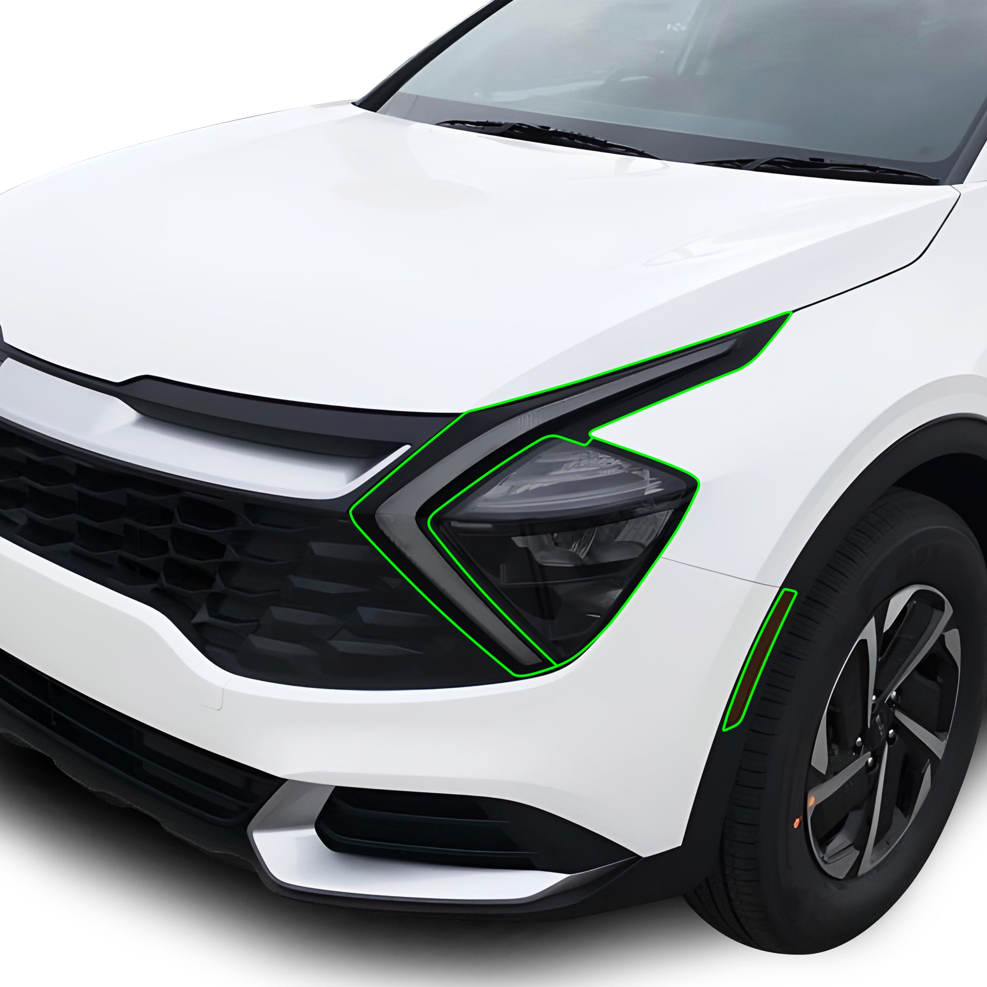 Full Headlight Taillight Precut Smoked PPF Tint Kit Film Overlay Fits Kia Sportage 2023 2023 - 2025 - Bogar Tech Designs