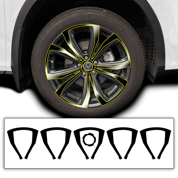 Vinyl Chrome Delete Side Window Front Rear Bumper Wheel Rim Trim Blackout Decal Stickers Overlay Film Fits Lexus RX 2016 - 2022 - Bogar Tech Designs