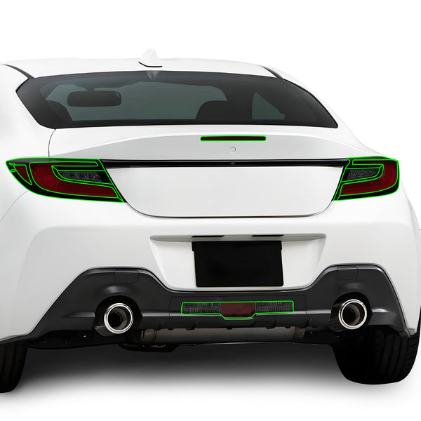 Full Headlight Taillight Precut Smoked PPF Tint Kit Film Overlay Fits Toyota GR86 86 2022 - 2025 - Bogar Tech Designs