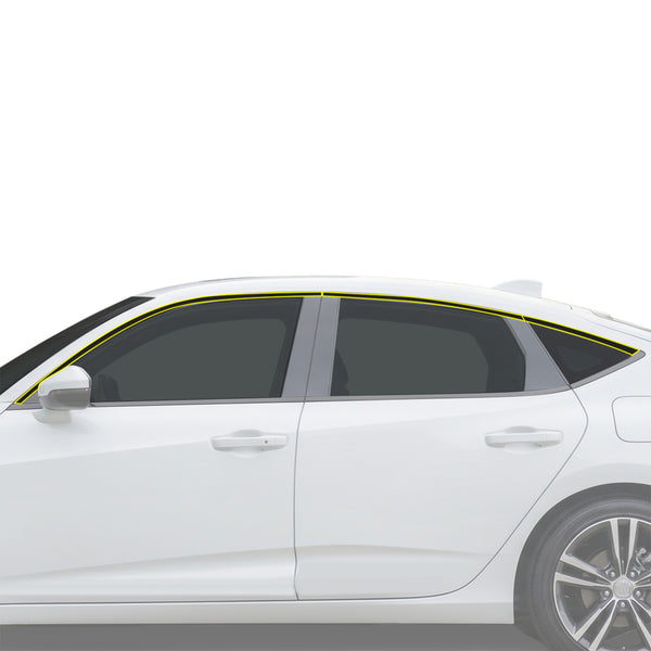Acura Integra 2023-2026 Window Trim Blackout Chrome Delete Kit – Precut Gloss Black Vinyl Overlays