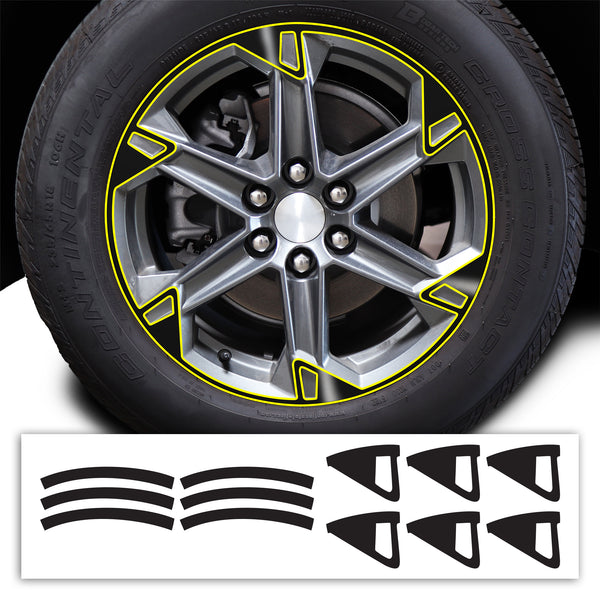 Vinyl Chrome Delete Wheel Rim Front Grille Trim Blackout Decal Stickers Overlay Film Fits Chevy Blazer 2023 - 2025 - Bogar Tech Designs