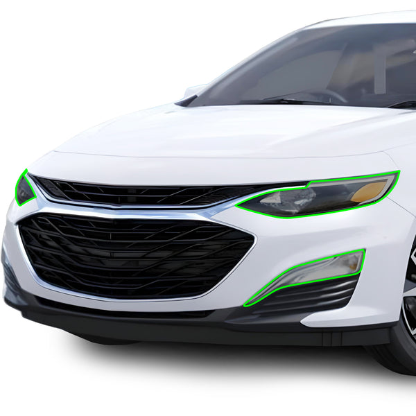 Full Headlight Taillight Precut Smoked PPF Tint Kit Film Overlay Fits Chevy Malibu 2016 - 2025 - Bogar Tech Designs
