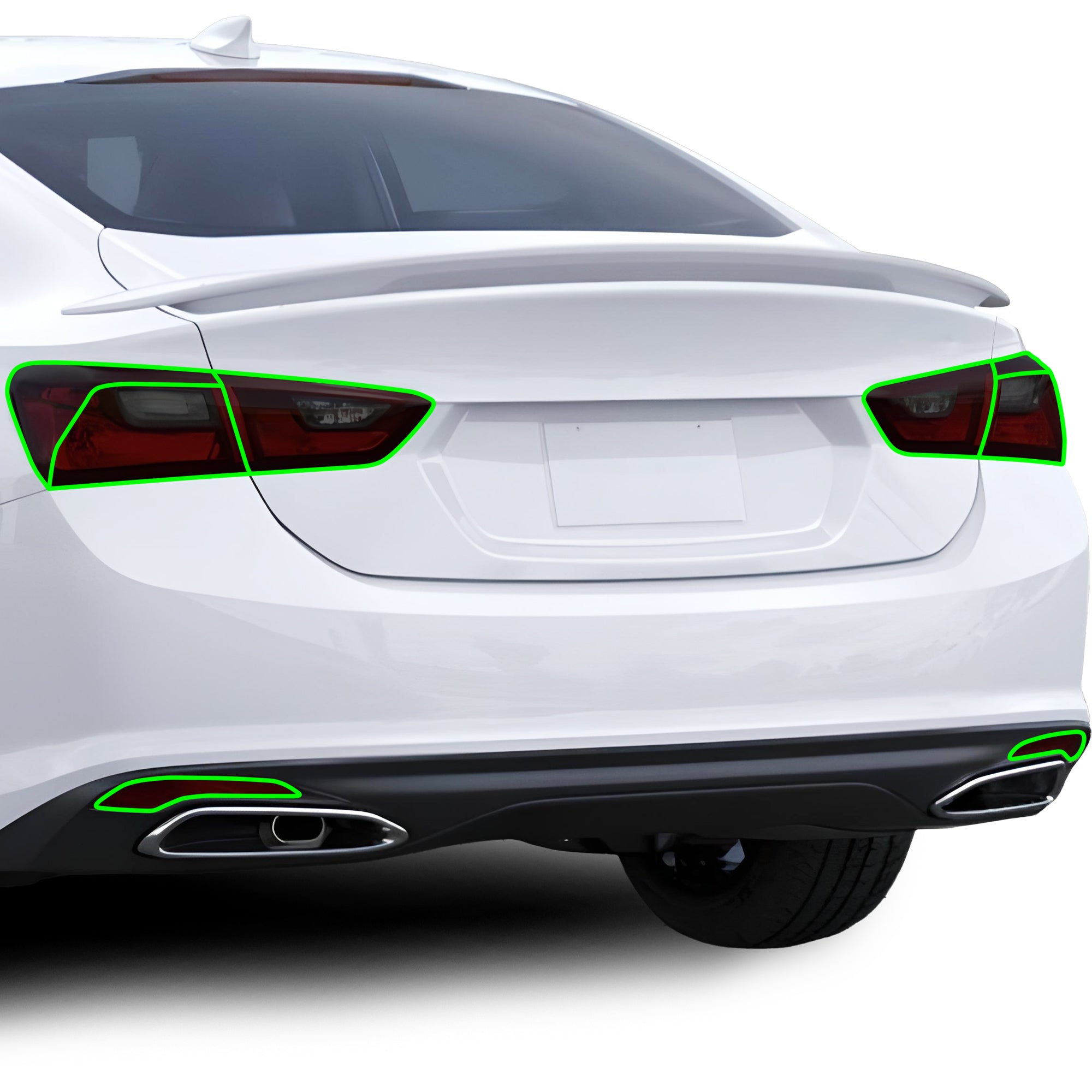 Full Headlight Taillight Precut Smoked PPF Tint Kit Film Overlay Fits Chevy Malibu 2016 - 2025 - Bogar Tech Designs