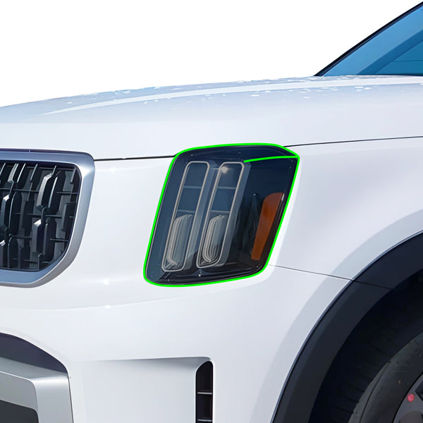 Full Headlight Taillight Precut Smoked PPF Tint Kit Film Overlay Fits Kia Telluride 2020 - 2025 - Bogar Tech Designs