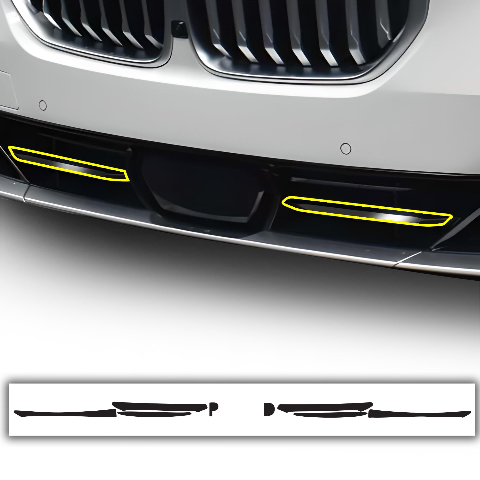 Vinyl Chrome Delete Grille Side Window Blackout Decal Stickers Overlay Film Fits BMW X5 2019 - 2025 - Bogar Tech Designs