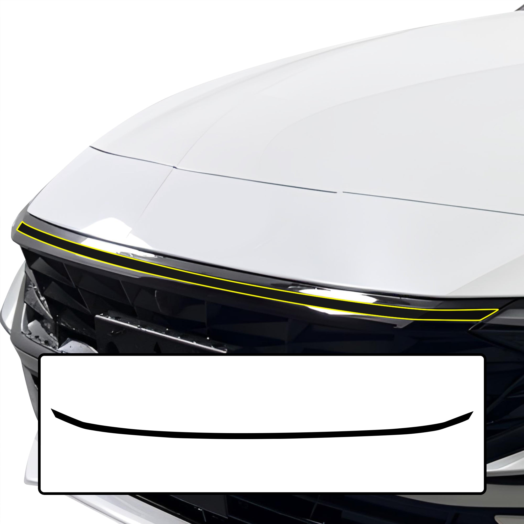 Vinyl Chrome Delete Front Rear Bumper Blackout Decal Stickers Overlay Film Fits Hyundai Elantra 2024 - 2025 - Bogar Tech Designs