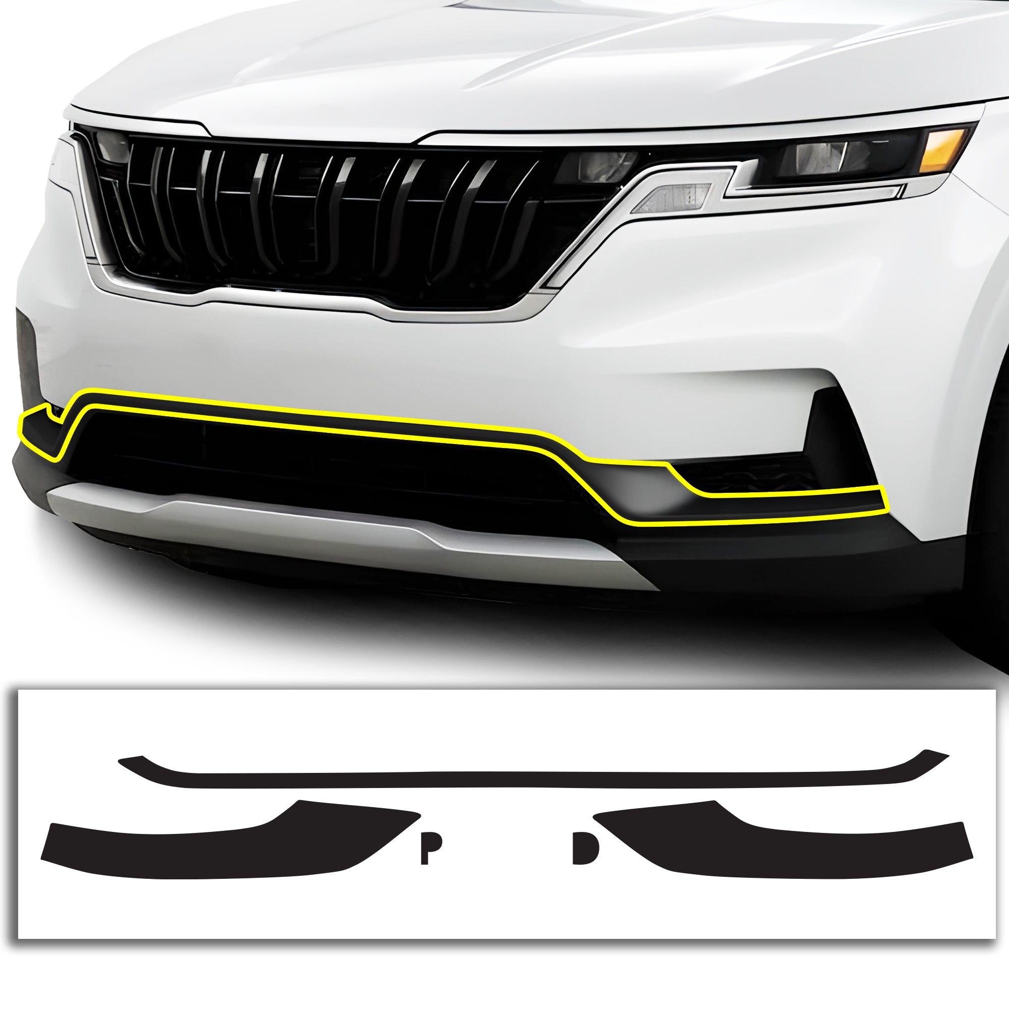 Kia Carnival 2022-2026 Blackout Chrome Delete Kit – Precut Gloss Black Vinyl Overlays