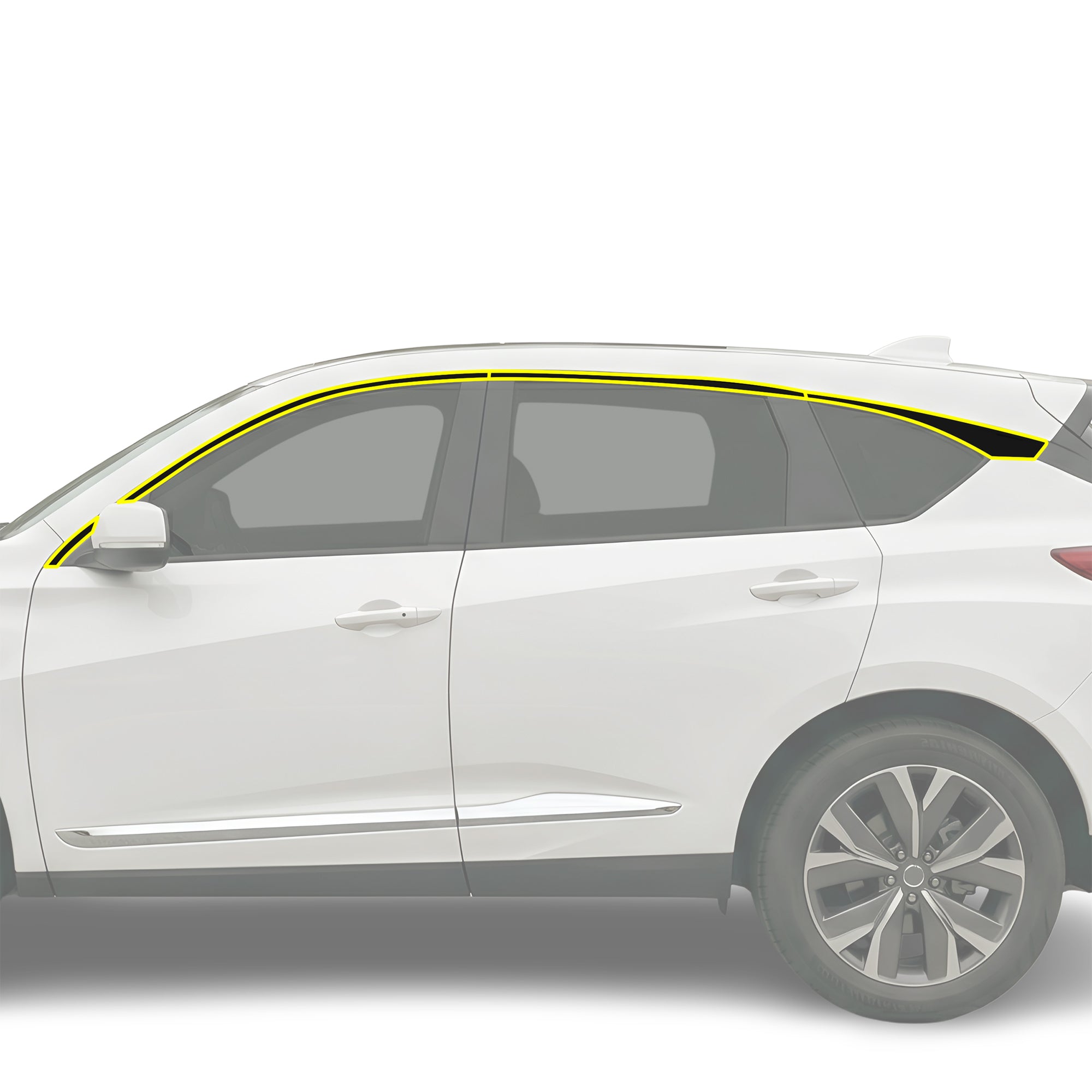 Acura RDX 2019-2026 Blackout Chrome Delete Kit - Precut Gloss Black Vinyl Overlays