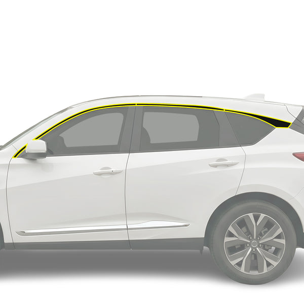 Acura RDX 2019-2026 Blackout Chrome Delete Kit - Precut Gloss Black Vinyl Overlays