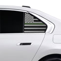 American Flag Quarter Window Decal for BMW 7 Series 2023-2026 – Precut Matte Black Vinyl