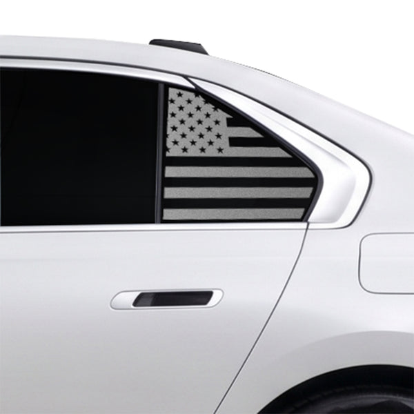 American Flag Quarter Window Decal for BMW 7 Series 2023-2026 – Precut Matte Black Vinyl