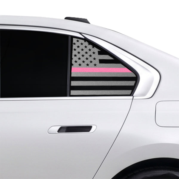 American Flag Quarter Window Decal for BMW 7 Series 2023-2026 – Precut Matte Black Vinyl