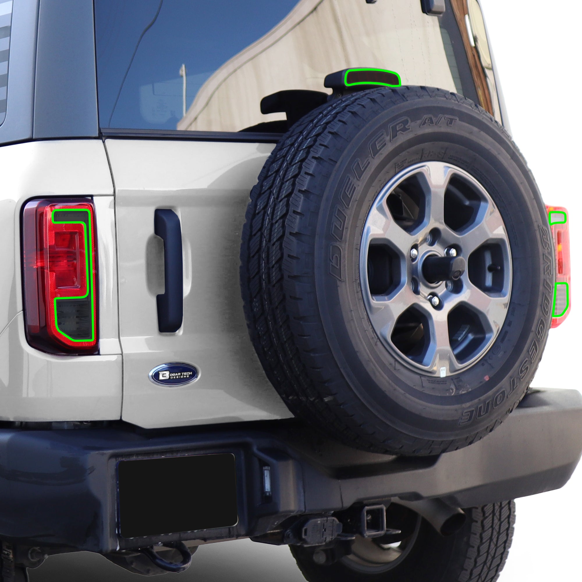 Headlight Reverse Light Precut Tint Overlay Fits Ford Bronco 2021 - 2025 - Bogar Tech Designs