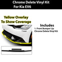 Vinyl Chrome Delete Wheel Sides Front Rear Bumper Trim Blackout Decal Stickers Overlay Film Fits Kia EV6 2022 - 2025 - Bogar Tech Designs